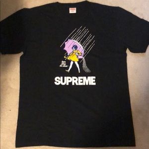Supreme born alone die alone t shirt Morton salt